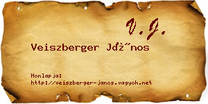 Veiszberger János névjegykártya